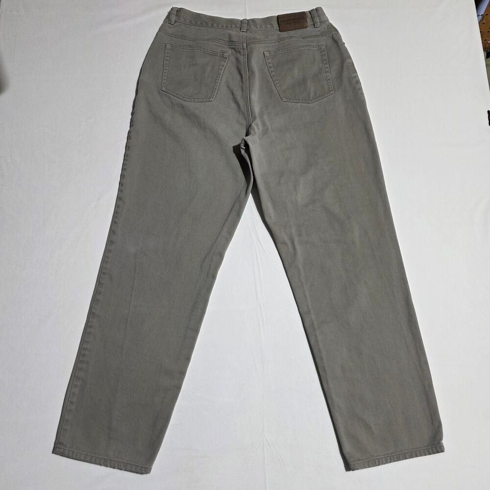 VTG Lauren Jeans Co. RL Taupe 100% Cotton High Rise Straight Jeans Size 14 - Picture 7 of 8